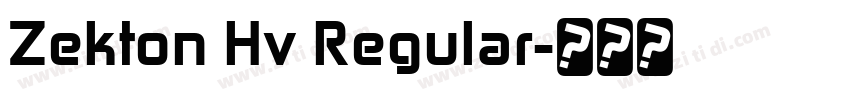 Zekton Hv Regular字体转换
